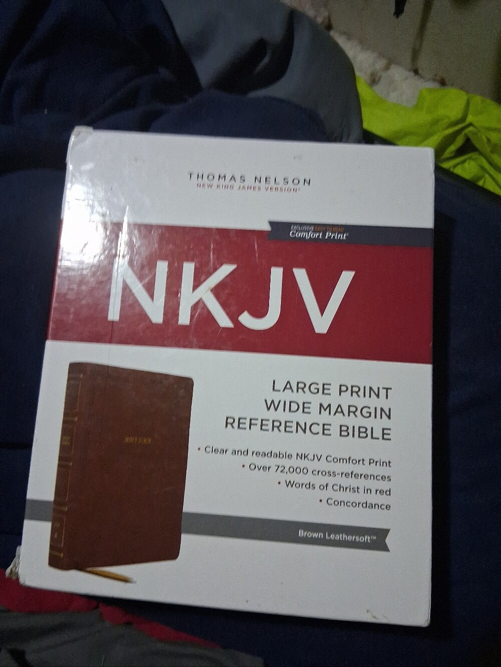 Thomas Nelson NKJV Large Print Wide Margin Reference Bible - Brown